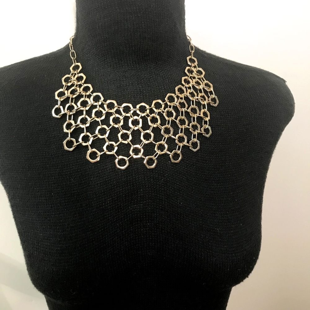 Gorgeous Gold Statement Bib Necklace